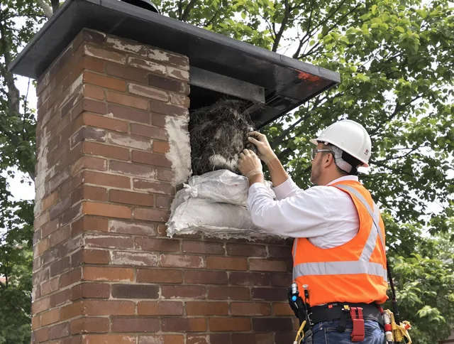 Humane removal of debris and animals by Brunswick Chimney Sweep in Brunswick, OH