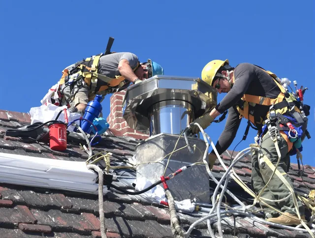 Protective chimney cap installed by Brunswick Chimney Sweep in Brunswick, OH