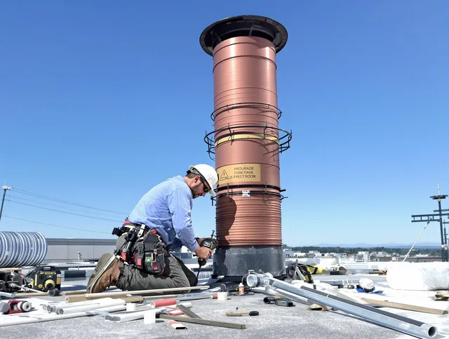 Installed chimney liner by Brunswick Chimney Sweep in Brunswick, OH