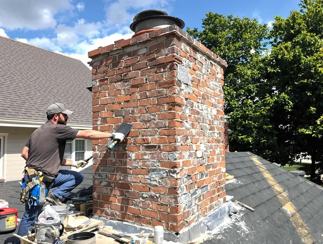 Completed chimney rebuild by Brunswick Chimney Sweep in Brunswick, OH