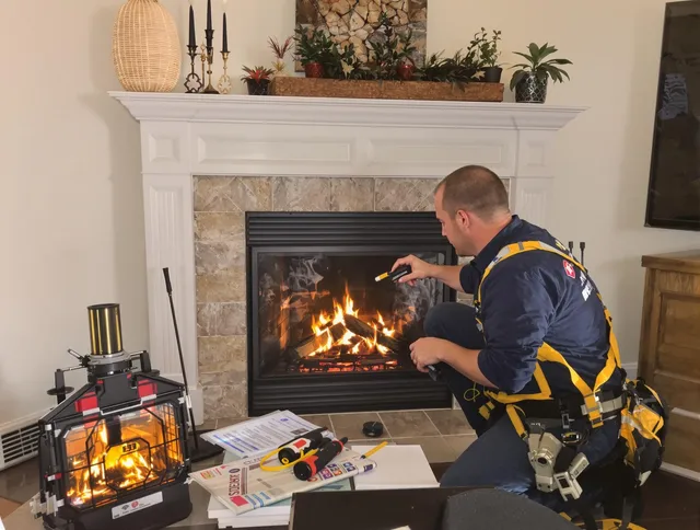 Safety-focused fireplace inspection by Brunswick Chimney Sweep in Brunswick, OH
