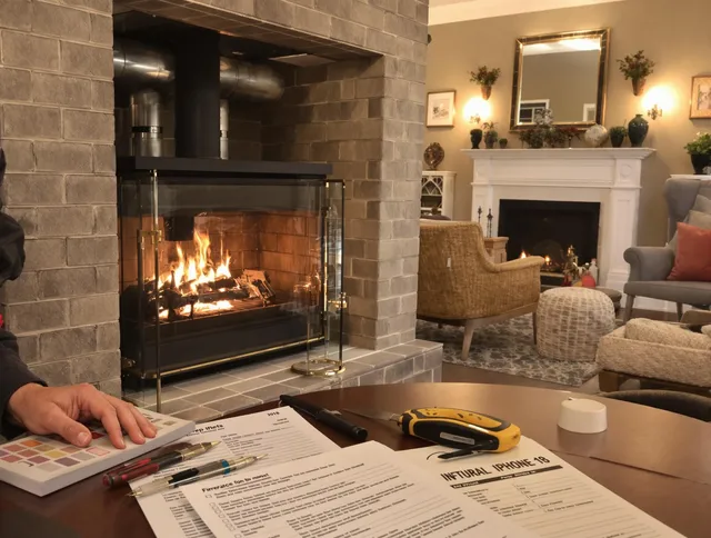 Brunswick Chimney Sweep verifying fireplace safety measures in Brunswick, OH