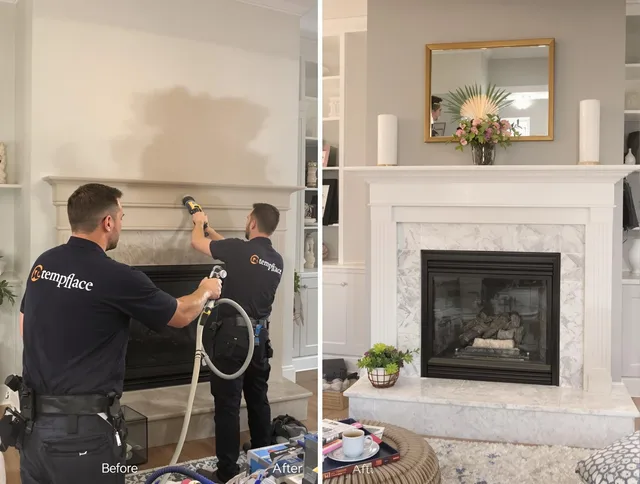 Professional soot removal by Brunswick Chimney Sweep team in Brunswick, OH